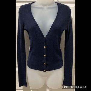 {SALE} Tommy Hilfiger Navy button up sweater -S-